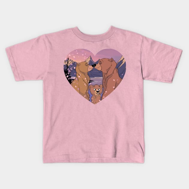 Brother Bear Love Kids T-Shirt by Drea D. Illustrations